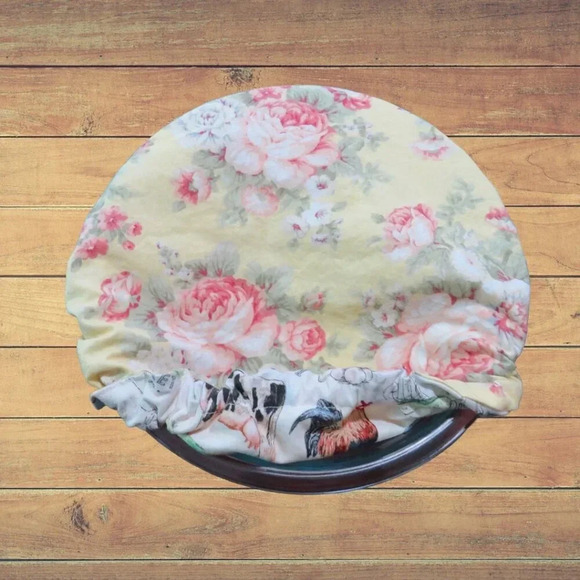 Kitchenaid Bowl Cover, Farm and Yellow With Roses Reversible Mixer Cover - Picture 5 of 6